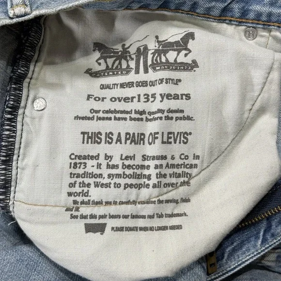 Levi's 550 Men's Relaxed Fit Jeans Blue Size 40x32 Light Wash 100% Cotton - Picture 7 of 16